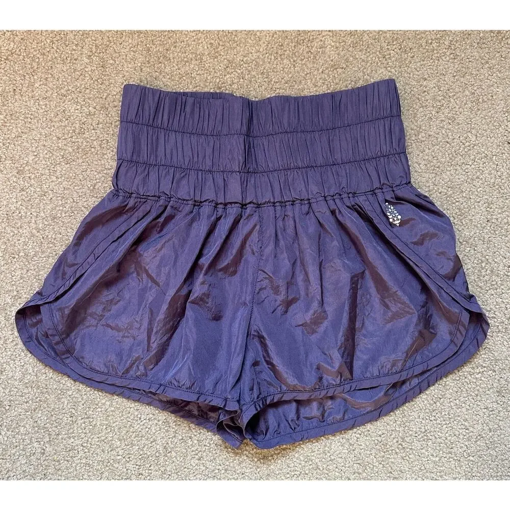 ✨2/$20 FP Movement Free People The Way Home Short Smocked Purple Shorts XS Run